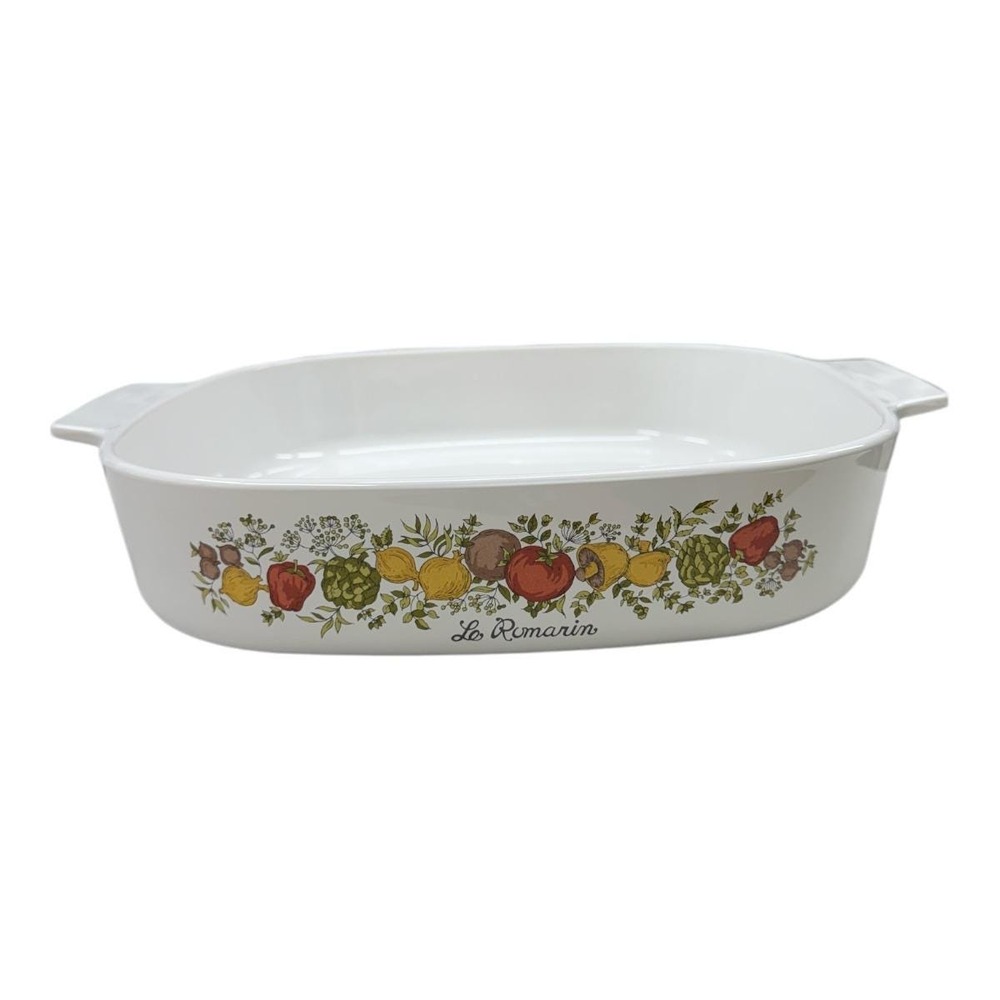Vintage Corning Ware LE ROMARIN Casserole Dish Spice Of Life A-22-B Rare No Lid